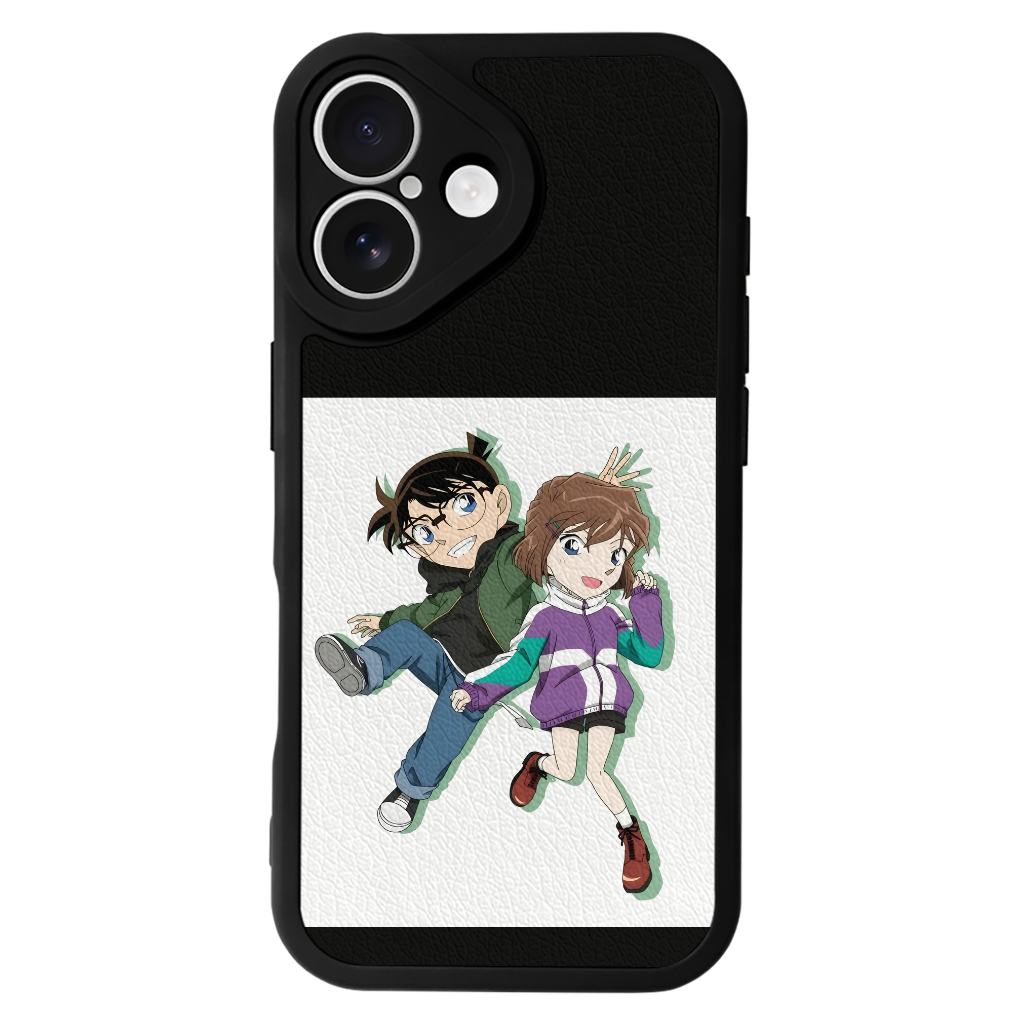 （画像用） 名探偵コナン 灰原 哀 はいばら あい Detective Conan Anita Hailey、Vi Graythorn Haibara Ai 【iPhone 16シリーズ対応】シリコンスマホケース（レザー調） 材質：シリコン